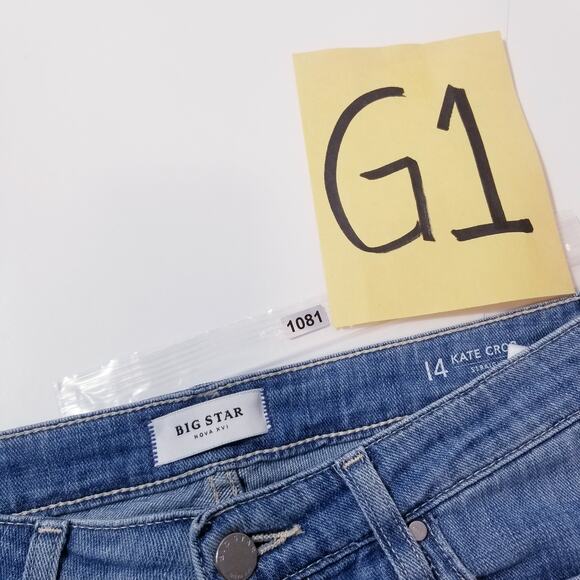 Big Star Jeans Nova XVI Kate Crop Straight Leg Low Rise Light wash Denim - Picture 10 of 10